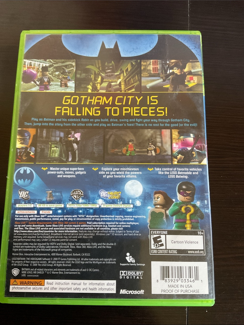 LEGO Batman: The Videogame - Xbox 360 (Green Case) - Picture 2 of 6